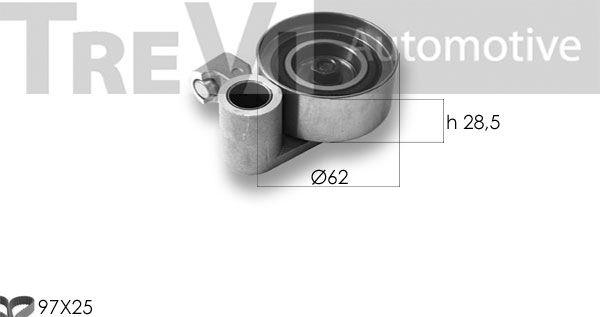 TREVI AUTOMOTIVE Комплект ремня ГРМ KD1406